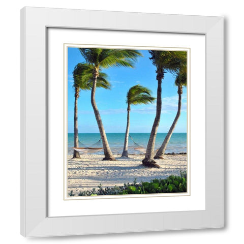 Shoreside Retreat White Modern Wood Framed Art Print with Double Matting by Peck, Gail