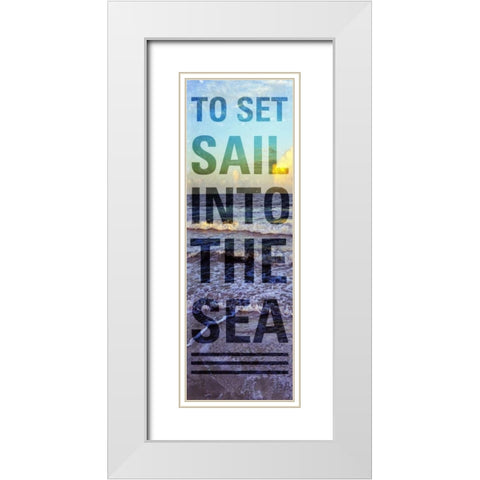 Sea and Sky I White Modern Wood Framed Art Print with Double Matting by Peck, Gail