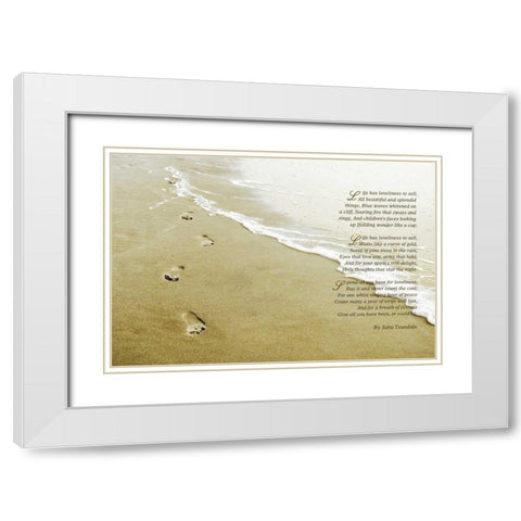 Lifes Loveliness White Modern Wood Framed Art Print with Double Matting by Peck, Gail