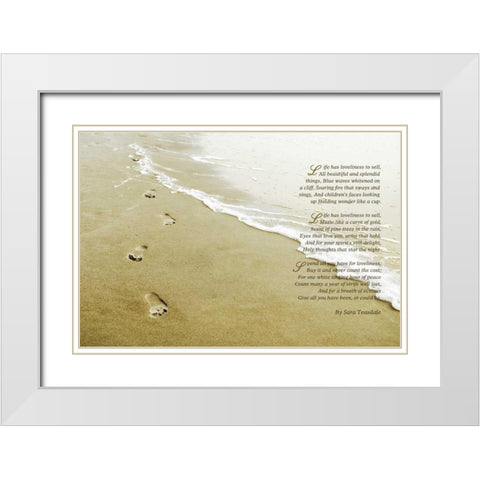 Lifes Loveliness White Modern Wood Framed Art Print with Double Matting by Peck, Gail