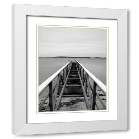 Looking Out I White Modern Wood Framed Art Print with Double Matting by Rodriguez, Jairo