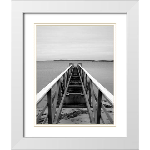 Looking Out I White Modern Wood Framed Art Print with Double Matting by Rodriguez, Jairo