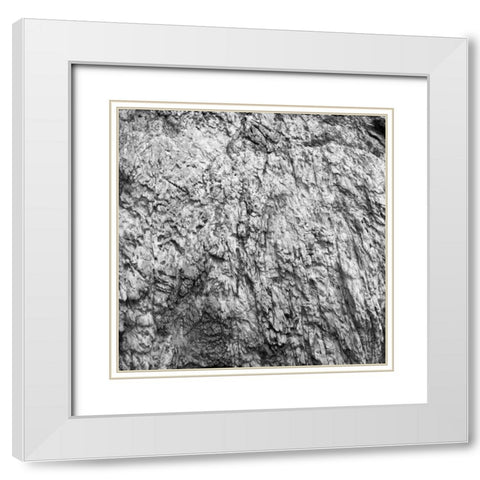 Rock Wall I White Modern Wood Framed Art Print with Double Matting by Rodriguez, Jairo