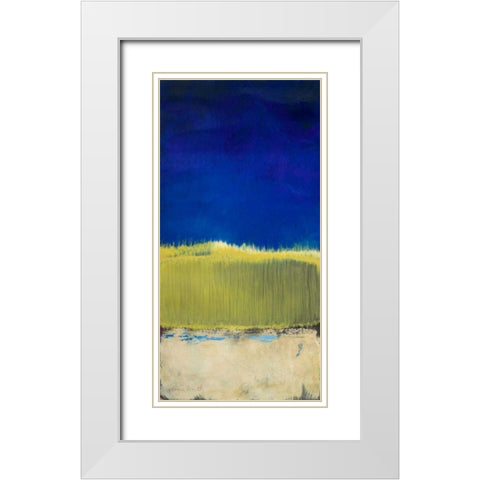 Blue Lagoon I White Modern Wood Framed Art Print with Double Matting by Loreth, Lanie