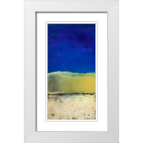 Blue Lagoon II White Modern Wood Framed Art Print with Double Matting by Loreth, Lanie