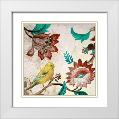 Bird of Capri I White Modern Wood Framed Art Print with Double Matting by Loreth, Lanie