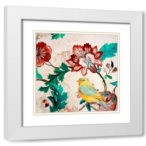 Bird of Capri II White Modern Wood Framed Art Print with Double Matting by Loreth, Lanie