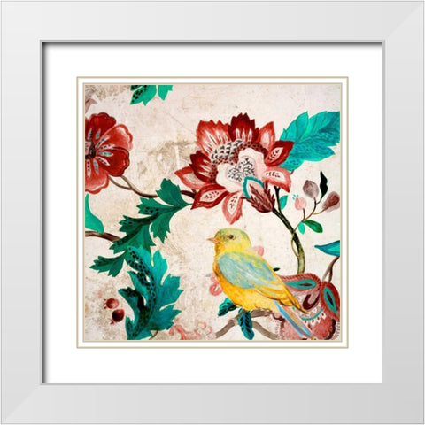 Bird of Capri II White Modern Wood Framed Art Print with Double Matting by Loreth, Lanie