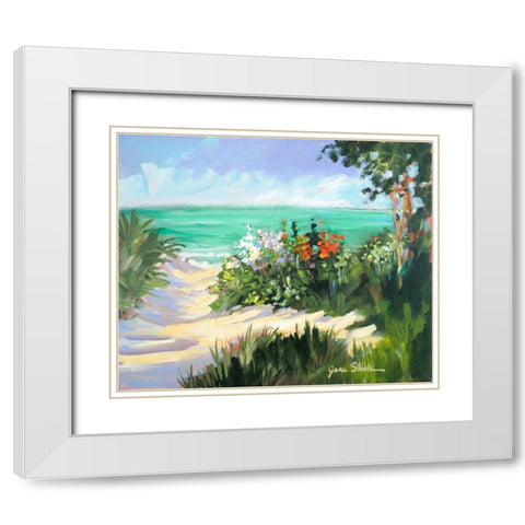 Sun Beach Dunes White Modern Wood Framed Art Print with Double Matting by Slivka, Jane