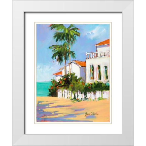 Shore House White Modern Wood Framed Art Print with Double Matting by Slivka, Jane