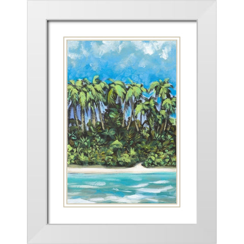 Coastal Escape I White Modern Wood Framed Art Print with Double Matting by Meneely, Dan