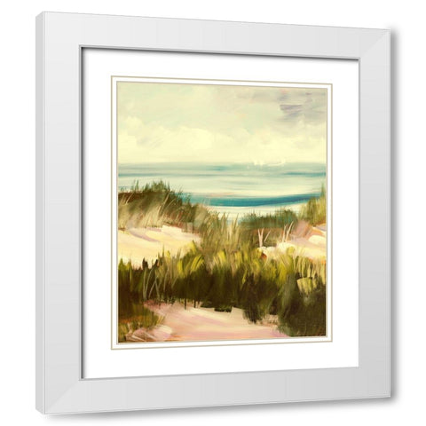 Seagrass White Modern Wood Framed Art Print with Double Matting by Slivka, Jane