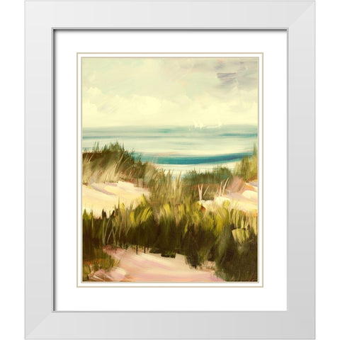 Seagrass White Modern Wood Framed Art Print with Double Matting by Slivka, Jane