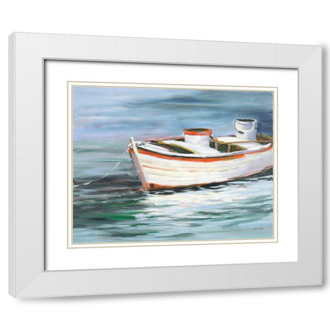 The Row Boat That Could White Modern Wood Framed Art Print with Double Matting by Slivka, Jane