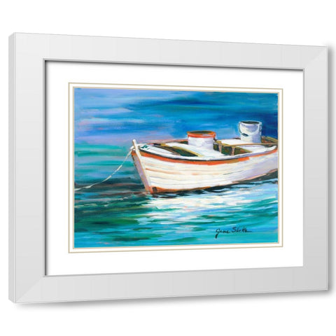The Row Boat that Could White Modern Wood Framed Art Print with Double Matting by Slivka, Jane