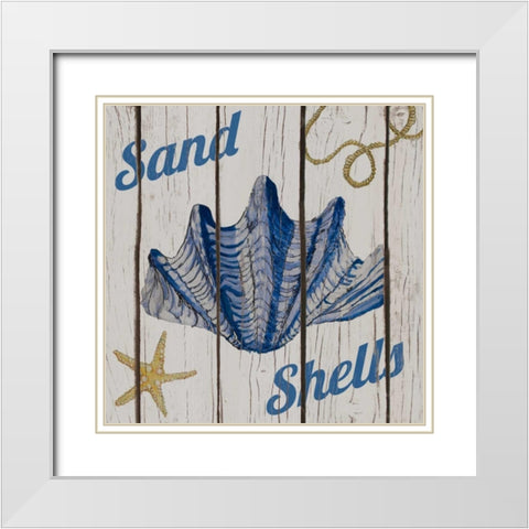 Nautical Shells I White Modern Wood Framed Art Print with Double Matting by Ritter, Gina