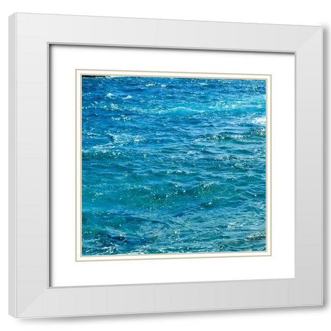 Ocean Water I White Modern Wood Framed Art Print with Double Matting by Nawrocke, Bruce