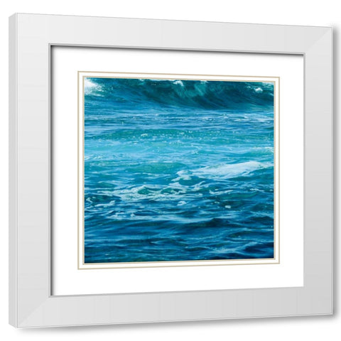 Ocean Water II White Modern Wood Framed Art Print with Double Matting by Nawrocke, Bruce