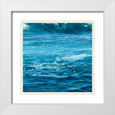 Ocean Water II White Modern Wood Framed Art Print with Double Matting by Nawrocke, Bruce