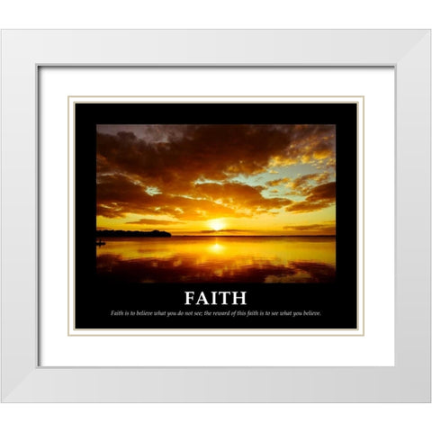 Faith White Modern Wood Framed Art Print with Double Matting by Nawrocke, Bruce