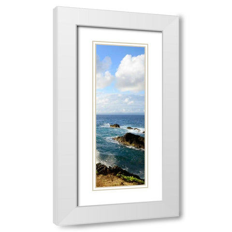 Overlooking the Bluffs II White Modern Wood Framed Art Print with Double Matting by Nawrocke, Bruce