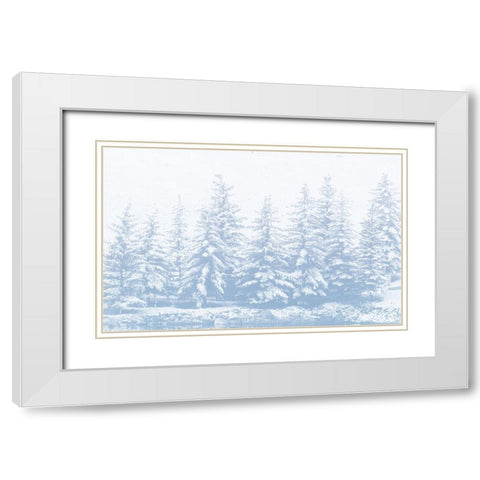 Winter Forest White Modern Wood Framed Art Print with Double Matting by Mansfield, Kathy