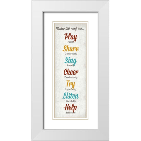 Under this Roof White Modern Wood Framed Art Print with Double Matting by SD Graphics Studio