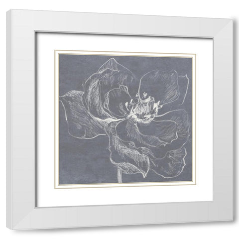 Neutral Floral Drawing I White Modern Wood Framed Art Print with Double Matting by Loreth, Lanie