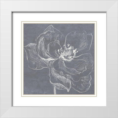 Neutral Floral Drawing I White Modern Wood Framed Art Print with Double Matting by Loreth, Lanie