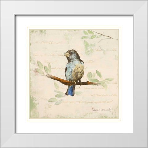 Bird Scene II White Modern Wood Framed Art Print with Double Matting by Loreth, Lanie