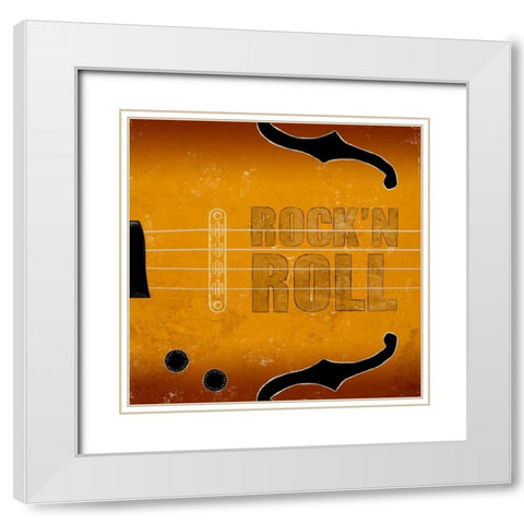 Bass White Modern Wood Framed Art Print with Double Matting by SD Graphics Studio