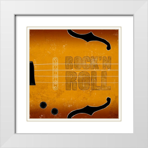 Bass White Modern Wood Framed Art Print with Double Matting by SD Graphics Studio