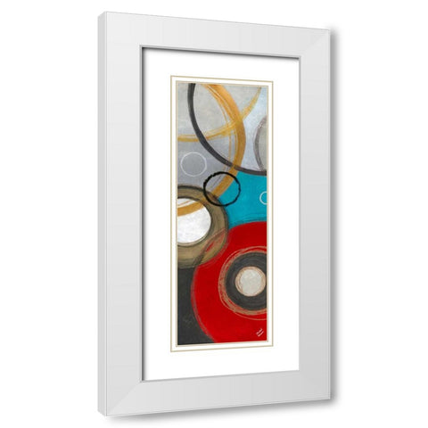 Playful Abstract I White Modern Wood Framed Art Print with Double Matting by Marcon, Michael