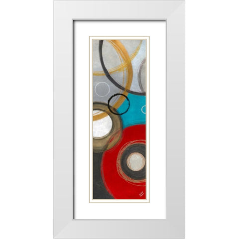 Playful Abstract I White Modern Wood Framed Art Print with Double Matting by Marcon, Michael
