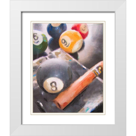 Game Night I White Modern Wood Framed Art Print with Double Matting by French-Roussia, Heather A.