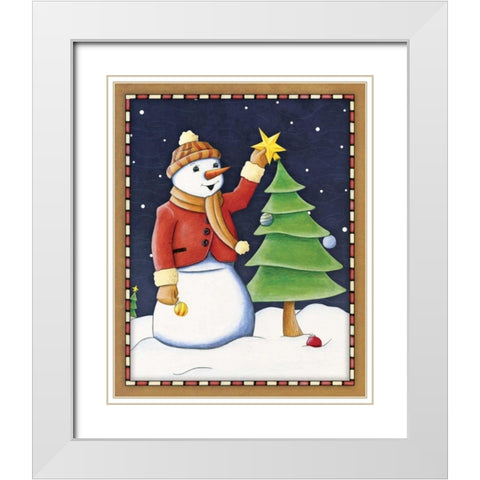 In the Spirit III White Modern Wood Framed Art Print with Double Matting by Josefina