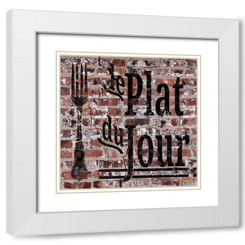 Du Jour I White Modern Wood Framed Art Print with Double Matting by Edwins, Hugo