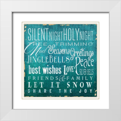 Holiday Type I White Modern Wood Framed Art Print with Double Matting by Medley, Elizabeth