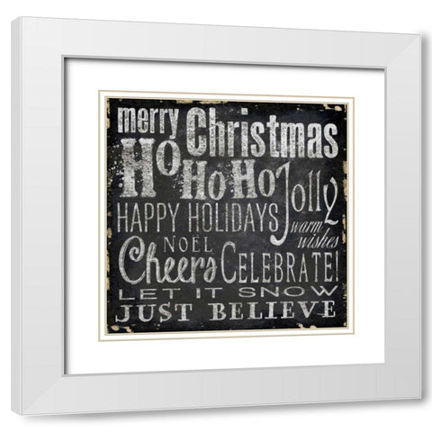 Holiday Type III White Modern Wood Framed Art Print with Double Matting by Medley, Elizabeth