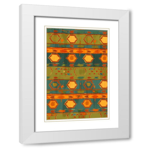 Southwest Design III White Modern Wood Framed Art Print with Double Matting by Biscardi, Nicholas