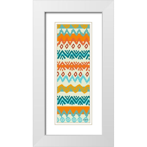 Southwest Pattern I White Modern Wood Framed Art Print with Double Matting by Biscardi, Nicholas