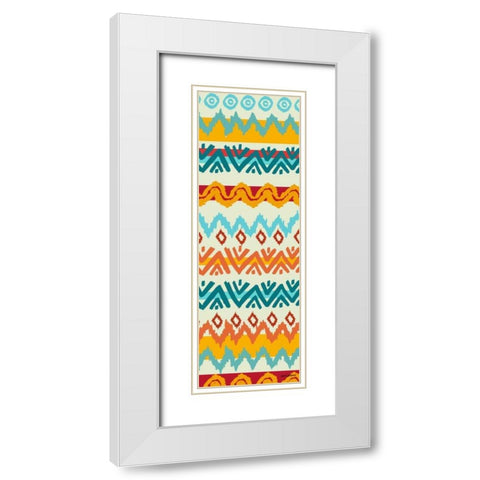 Southwest Pattern II White Modern Wood Framed Art Print with Double Matting by Biscardi, Nicholas