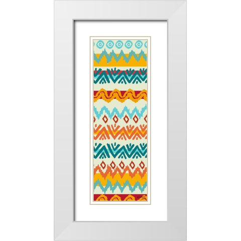 Southwest Pattern II White Modern Wood Framed Art Print with Double Matting by Biscardi, Nicholas