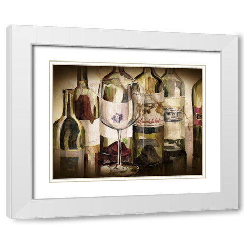 BandG Bottles White Modern Wood Framed Art Print with Double Matting by French-Roussia, Heather A.