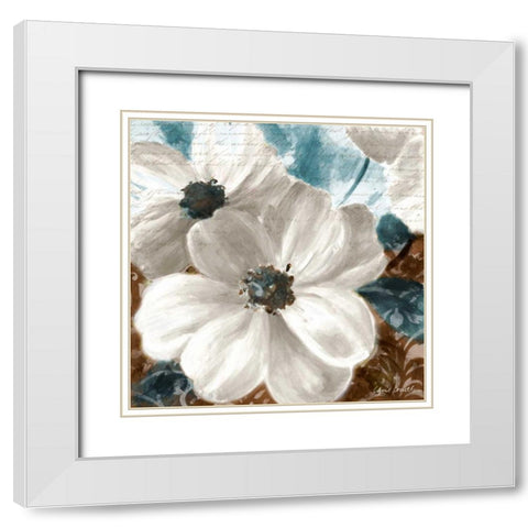 Walk With Beauty Blue II White Modern Wood Framed Art Print with Double Matting by Loreth, Lanie