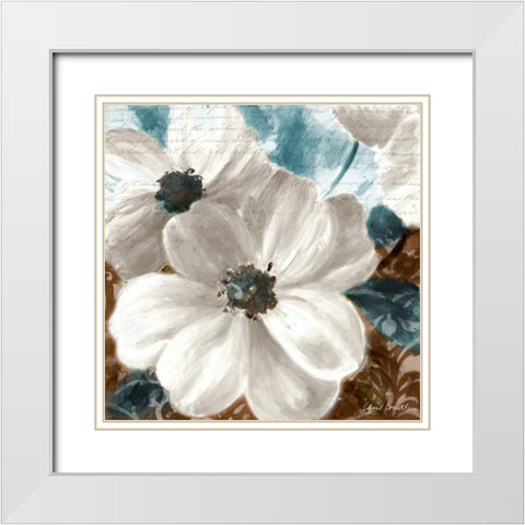 Walk With Beauty Blue II White Modern Wood Framed Art Print with Double Matting by Loreth, Lanie