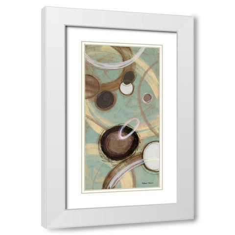 Inside Blue II White Modern Wood Framed Art Print with Double Matting by Marcon, Michael