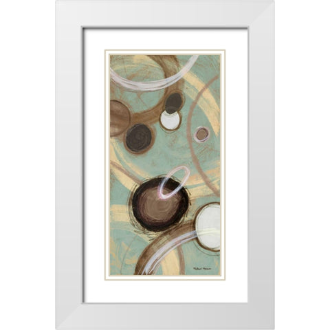 Inside Blue II White Modern Wood Framed Art Print with Double Matting by Marcon, Michael