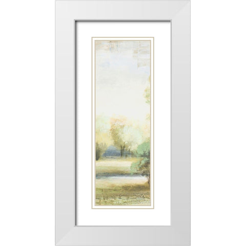 Late Afternoon Panel II White Modern Wood Framed Art Print with Double Matting by Marcon, Michael