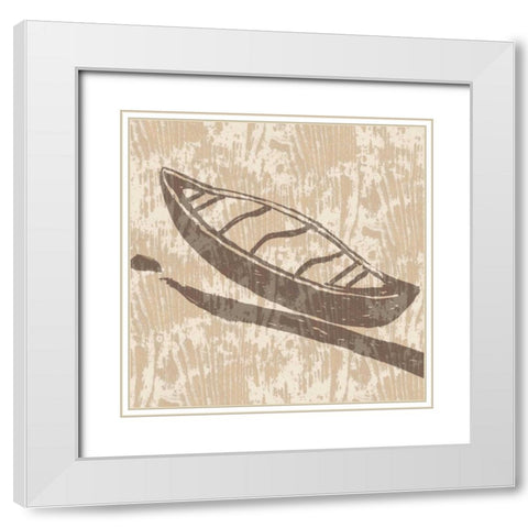 Spirit Lodge III White Modern Wood Framed Art Print with Double Matting by Biscardi, Nicholas